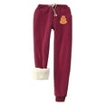 thumbnail image 1 of Summer Saving Clearance AXXD Womens Lounge Pants Wine Summer Velvet Printed Bottom Pants Lamb Fleece Pockets Elastic Waist Thickened Plush Warm Pants Mother's Day, 1 of 5