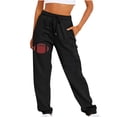 thumbnail image 1 of Summer Saving Clearance AXXD Work Pants Women Black Spring Football Printed Fitness Sport Relaxed Loose Printing Elastic Waist Long Sweatpants with Pocket Valentine's Day, 1 of 2