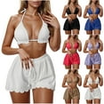 thumbnail image 1 of Ashirexll Bikini Sets for Women, Bathing Suit for Women, Women's Fashion Off-the-shoulder Two Piece Swimsuit Summer Solid Color Bikini for Beach and Seaside, 1 of 6