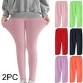 thumbnail image 1 of Ashirexll Girls Leggings High Waisted Pants 2PC Toddler Kids Comfortable Leggings Great for Softness and Breathability, 1 of 7
