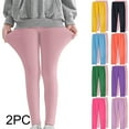 thumbnail image 1 of Ashirexll Girls Leggings High Waisted Pants 2PC Toddler Kids Comfortable Leggings Great for Softness and Breathability, 1 of 7