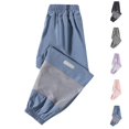 thumbnail image 1 of Ashirexll Girls High Waisted Pants Summer Pants Solid Color Thin Pants Loose Fitting Ankle Tied Casual Pants for Kids in Summer, 1 of 3