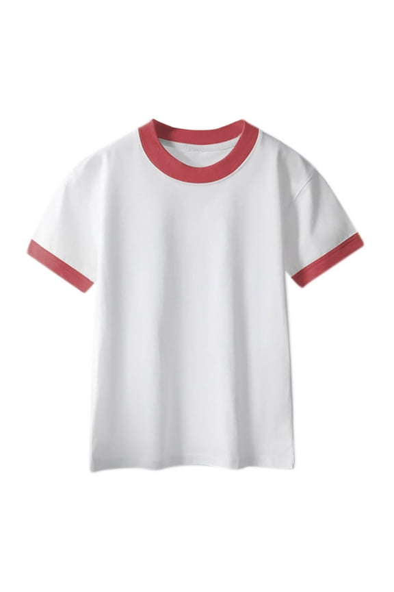 Girls Shirts, Shirts for Girlss, Boys Girls Shirts Short Sleeve Shirt Girls T Shirts Soft Basic Tees Kids Tshirts Solid Summer Top T-Shirt