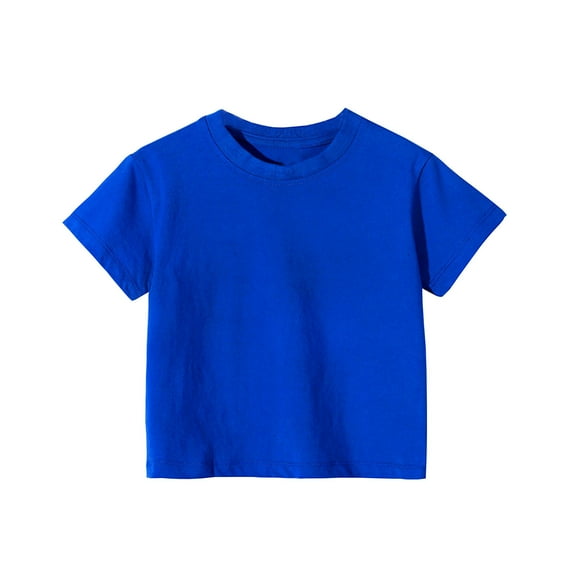 Ashirexll Girls Shirts, Shirts for Girlss, Toddler Kids Boys Girls Fashion Cute Solid Color Soft Short Sleeve Skin Friendly Yoga Sports Top