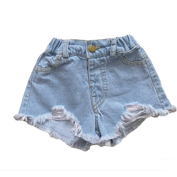 Ashirexll Kids Shorts, Denim shorts, Children Summer Solid Girls Baby Botton Short Pants Denim Cute Shorts Overalls