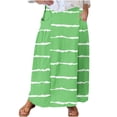 thumbnail image 1 of Summer Saving! Ashirexll Maxi Skirts for Women, Summer Skirts for Women, Summer Women's Fashion Polka Dots Skirt and Striped Skirt Casual Printed Elastic Waist Straight Maxi Skirt, 1 of 5