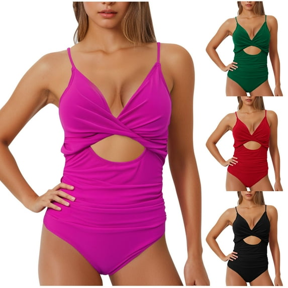 Ashirexll One Piece Swimsuit Women One Piece Swimsuit Women Tummy Control One Shoulder Sling Bandage Tummy Control One-Piece Bikini Swimsuits