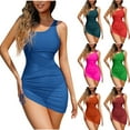 thumbnail image 1 of Ashirexll One Piece Swimsuit Women, Bathing Suit for Women, Women's Solid Color V-neck Dry-fitting One-Piece Swimsuit Tummy Control Summer Fashion Bikini Suit, 1 of 7