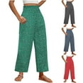 thumbnail image 1 of Summer Saving Clearance ! Ashirexll Pants for Women, High Waisted Pants for Women, Women's High Waist and Straight Leg Long Pants Summer Polka Dots Loose Wide Leg Casual Pants, 1 of 2