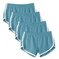 thumbnail image 1 of Ashirexll Running Shorts for Women, Womens Gym Shorts, 4PC Elastic Waist Summer Solid Casual Outing Shorts Pants, 1 of 6