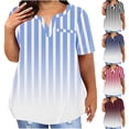 thumbnail image 1 of Ashirexll Shirts for Women, Womens Short Sleeve Tops, Women Plus Size V-Neck Blouse Casual Loose Short Sleeve Blouse, 1 of 5