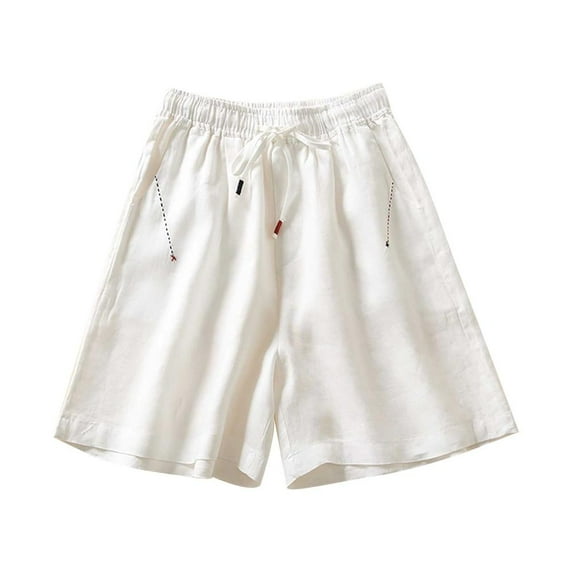 Ashirexll Shorts for Women, Womens Shorts Casual, Summer Solid Color Pocket Loose and Comfortable Casual Shorts
