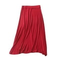thumbnail image 1 of Summer Saving! Ashirexll Skirts for Women Midi Length, Skirts for Women Trendy, Womens Summer Loose Elastic Waist Midi Skirt Casual Straight Flowy Mid-Length Skirt, 1 of 3