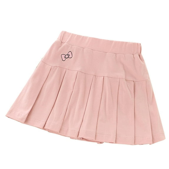 Summer Saving! Ashirexll Summer Skirts, Midi Skirt, Fashion Girl's Elastic Waist Bowknot Pleated Skirt Versatile Casual Half Skirt