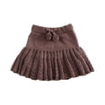 thumbnail image 1 of Summer Saving! Ashirexll Summer Skirts, Midi Skirt, Girl's Solid Color Knitted Pleated Skirt Flounce Retro Skirt, 1 of 5