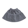 thumbnail image 1 of Summer Saving! Ashirexll Summer Skirts, Midi Skirt, Girl's Solid Color Knitted Pleated Skirt Flounce Retro Skirt, 1 of 6