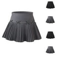 thumbnail image 1 of Summer Saving! Ashirexll Summer Skirts, Midi Skirt, Girls' Pleated Skirt Fashion College Style Half Body Skirt Solid Color Short A-line Skirt, 1 of 5