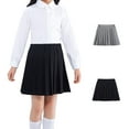 thumbnail image 1 of Summer Saving! Ashirexll Summer Skirts, Midi Skirt, Girls' Summer Elastic Waist Pleated Skirt for School Class Performance and as Children's Uniform Skirt, 1 of 6