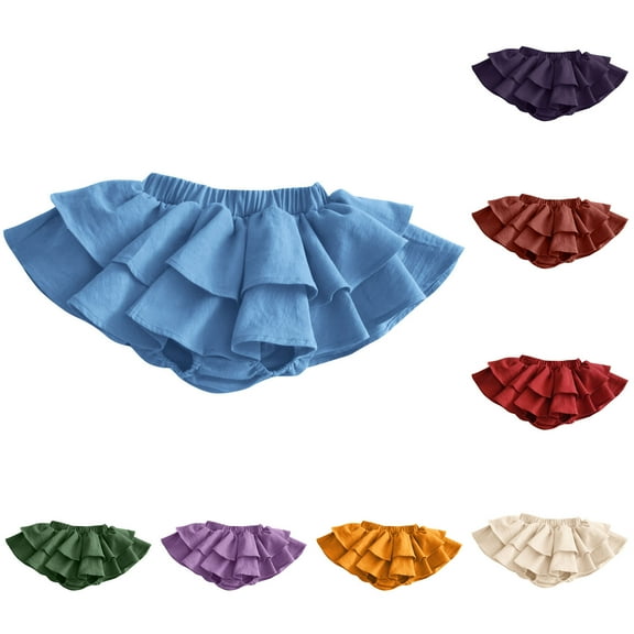 Summer Saving! Ashirexll Summer Skirts, Midi Skirt, Summer Collection for Girls Children's Outerwear Pants Cake Puffy Skirt