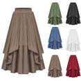 thumbnail image 1 of Summer Saving! Ashirexll Summer Skirts for Women, Skirts for Women Trendy, Casual Summer Skirt for Women Solid Color Pleated High Waist Plus Size Midi Skirt, 1 of 6