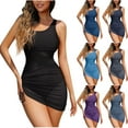 thumbnail image 1 of Ashirexll Women's One-piece Swimsuits, One Piece Bathing Suit for Women, Fashion Women's Ruffle Sleeve V-neck One Piece Swimsuit Casual Color Matching Bikini Suit, 1 of 4