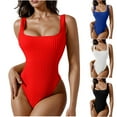 thumbnail image 1 of Ashirexll One Piece Swimsuit Women, Sling Solid Color Summer Casual One Piece Swimsuit, 1 of 5