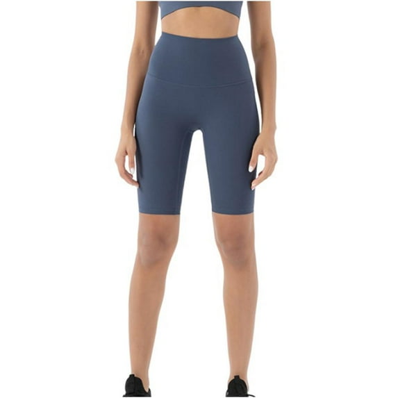 Ashirexll Women's Shorts, High Waisted Shorts Women, Solid Color Elastic High Waist Lift The Hip Yoga Five Cents Pants