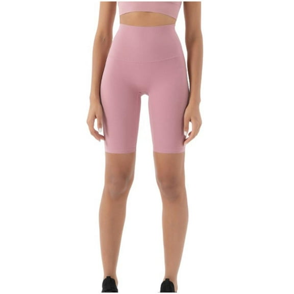 Ashirexll Women's Shorts, High Waisted Shorts Women, Solid Color Elastic High Waist Lift The Hip Yoga Five Cents Pants