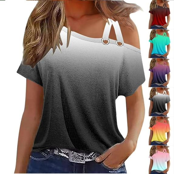 Ashirexll Women's T-shirts, Short Sleeve Tops for Women, Women's Solid Color Camisole Sleeveless T-shirt Loose Tank Top