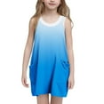 thumbnail image 1 of Summer Dresses for Girls with Pockets Size 5-14 Sleeveless Sundresses Teens Kids Cute Spaghetti Strap Gradient Printed Mini Dress, 1 of 5