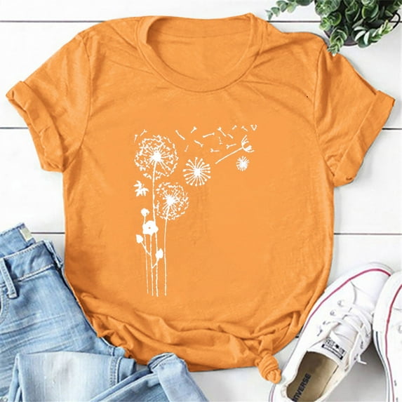 Summer Saving Clearance! Graphic Tees for Women Blouses for Women Fashion 2023 Tops for Teen Girls Womens Dinosaur Shirt Dinosaur Jewelry Cute Outfits for Teen Girls Rbt Shirts for Womenorange Tshirt