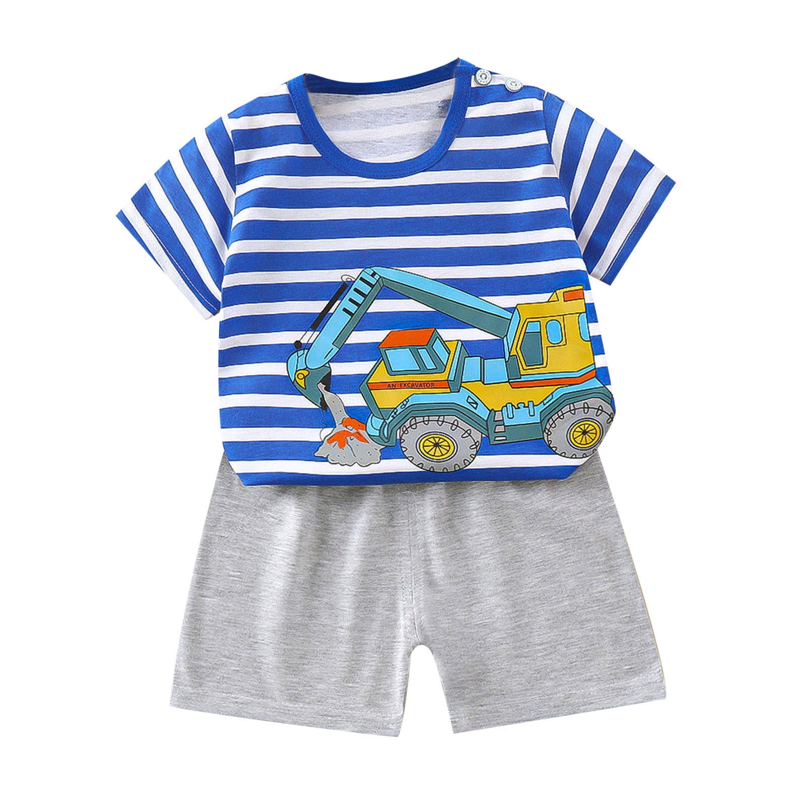 Baby Shirt & Shorts Set - Soft Cotton Summer 2-Piece Casual Outfit for Infants 3-9 Months