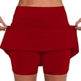 thumbnail image 1 of Summer Saving Clearance! LINGLANG Pants For Women Casual Mid Waist Solid Yoga Skort With Pockets Plus Size Pants, 1 of 7