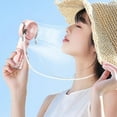 thumbnail image 1 of Summer Saving Clearance Small Fans Portable Misting Fan USB Rechargeable Refrigeration Conditioner 4-speed Airflow Neck Hanging Suitable for Travel Home Office And Bedroom, 1 of 9
