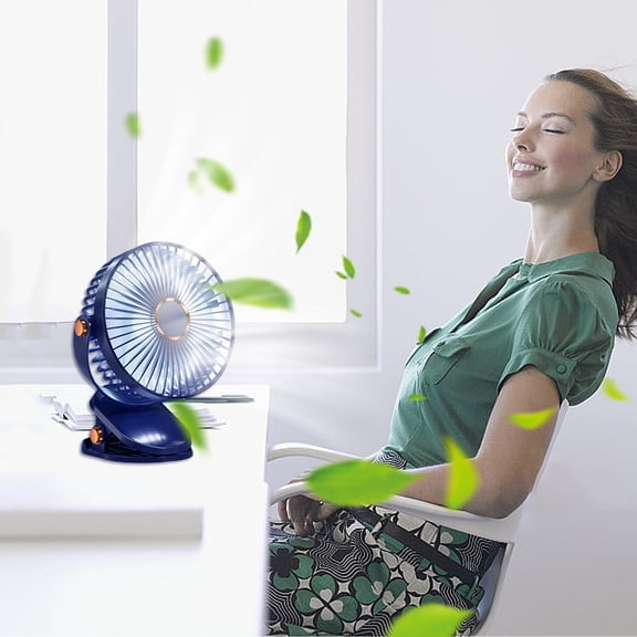 Summer Saving Clearance Small Fans Super Strong Wind Power Adjustable In Five Gears Clip- Clamped Placed The Desk Hanged Three-way Fan-quiet