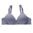 thumbnail image 1 of THDHVS Womens Plus Size Bras, Lady's Color Comfortable Hollow Out Perspective Bra Underwear No Rims Light Blue, 1 of 3