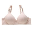 thumbnail image 1 of THDHVS Womens Sports Bras, Lady's Color Comfortable Hollow Out Perspective Bra Underwear No Rims Coffee, 1 of 3