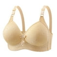 thumbnail image 1 of THDHVS Womens Plus Size Bras,Wireless Bras for Women,Women's Bra Soild Underwear Bra Everyday Comfortable Breathable Bra Underwear Beige 44, 1 of 5
