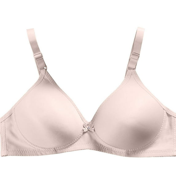 THDHVS Wireless Bras for Women,Women's Bras,Women's Gathered-friendly Underwear Beautiful Back Wrap Bra Back Buckle Shoulder Strap Bra Beige 40