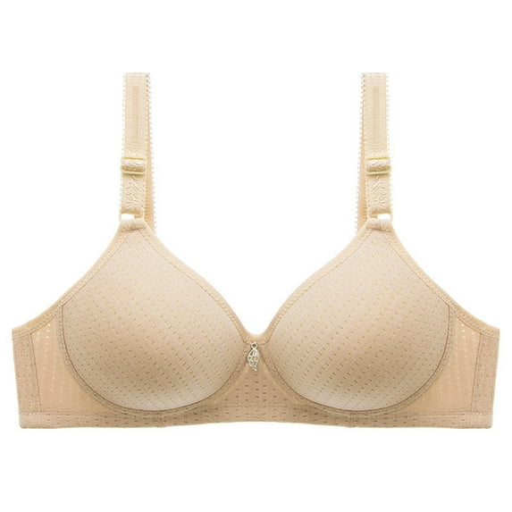 THDHVS Bras for Women,Womens Plus Size Bras,Women's Bra Soild Color Underwear Bra Everyday Underwear Beige 40