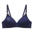 thumbnail image 1 of THDHVS Womens Plus Size Bras,Wireless Bras for Women,Women's Bra Soild Underwear Bra Everyday Small Cup Underwear Navy 42, 1 of 6