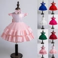 thumbnail image 1 of THDHVS Girls Summer Dresses, Dresses for Kids, Kid's Summer Strap Sequin Dress Bow Birthday Princess Dress Wine 6-7 Years, 1 of 4