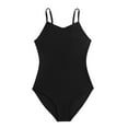 thumbnail image 1 of THDHVS Kids Swimsuits,Bathing Suits for Girls,Girls' Comfortable Sleeveless Solid Color Surf Swimsuit for Middle and Large Kids Teens Black 7-8 Years, 1 of 8