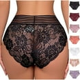 thumbnail image 1 of THDHVS Women's Briefs,Panties for Women,Lady's Solid Color High Waist Lace Seamless Abdomen Belt Comfortable Breathable Briefs., 1 of 8