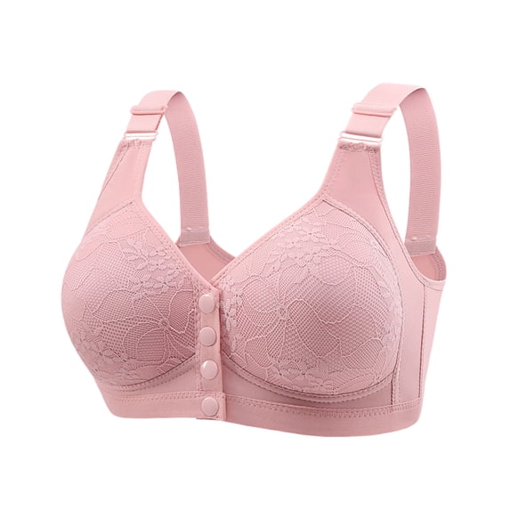 THDHVS Wireless Bras for Women, Women's Nursing Bra Maternity Sleeping Underwear Large Size Large Cup No Underwear Women Daily Bra Pink L