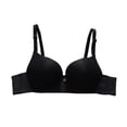 thumbnail image 1 of THDHVS Bras for Women,Wireless Bras for Women,Daily Adjustable Underwear Gathered Thin Bra without Steel Ring Black 80BC, 1 of 3