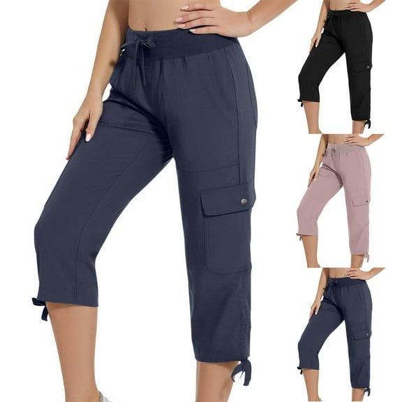 THDHVS Shorts for Women, Womens Shorts Casual,Cargo Sweatpants for Women Casual Baggy Cargo Pants Drawstring Comfy Athletic Joggers Pants with Pockets