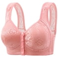 thumbnail image 1 of THDHVS Bras for Women, Front Buckle Large Size No Steel Ring Beautiful Back Push Up Bra, 1 of 7