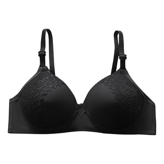 THDHVS Wireless Bras for Women,Sports Bras for Women,Lady's Embroidered Glossy Comfortable Breathable Bra Underwear No Rims