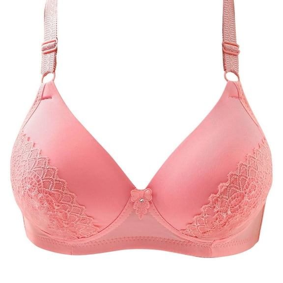 THDHVS Wireless Bras for Women,Sports Bras for Women,Lady's Embroidered Glossy Comfortable Breathable Bra Underwear No Rims